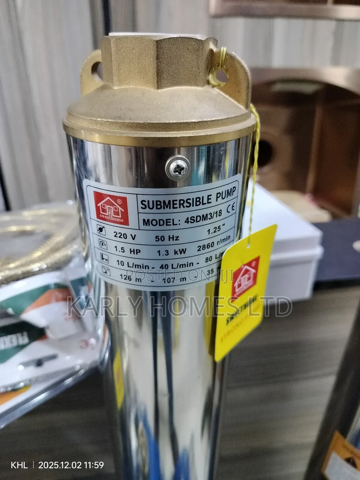 Sweethome 1.5hp Submersible Pump (100% Copper Coil)– At Karly Homes LTD