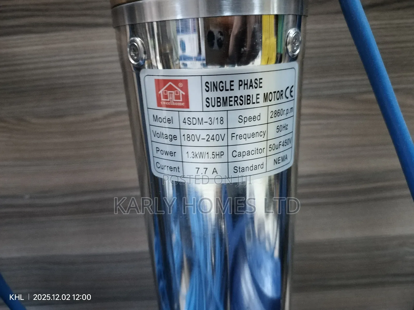 Sweethome 1.5hp Submersible Pump (100% Copper Coil)– At Karly Homes LTD