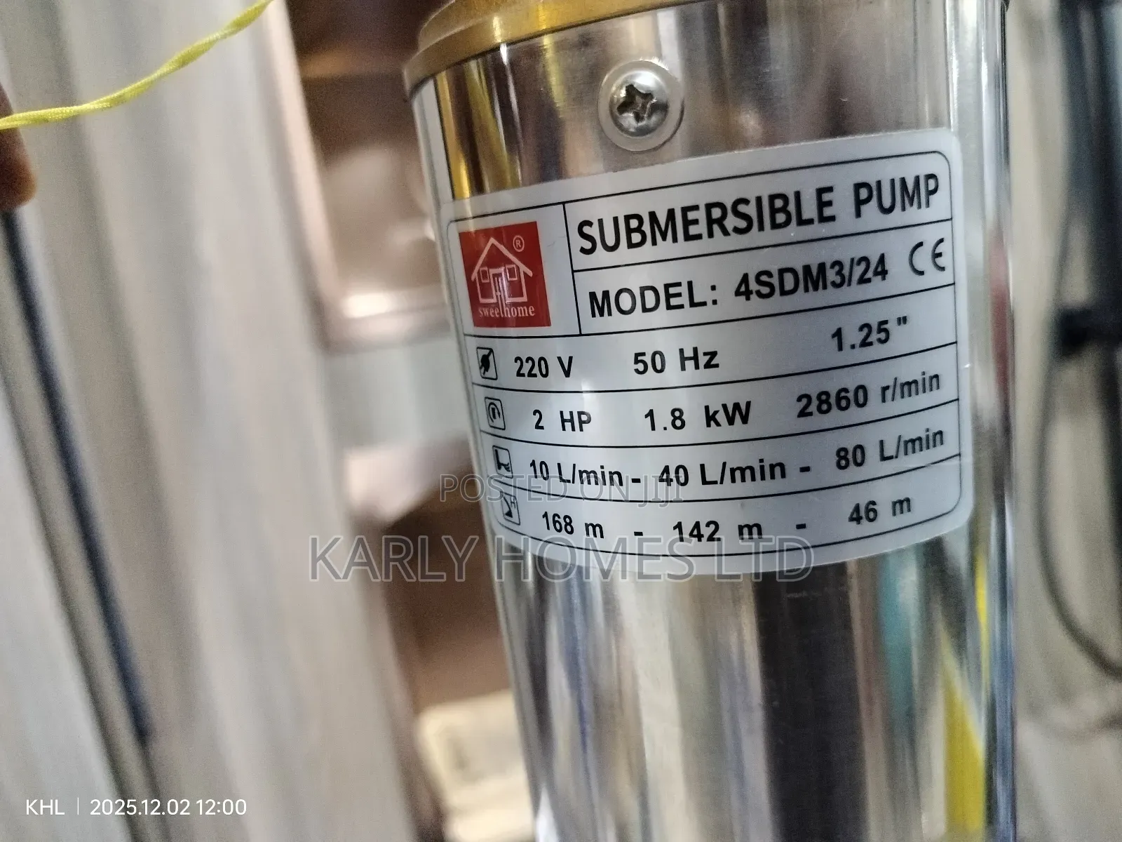 Sweethome 2hp Submersible Pump (100% Copper Coil)– At Karly Homes LTD