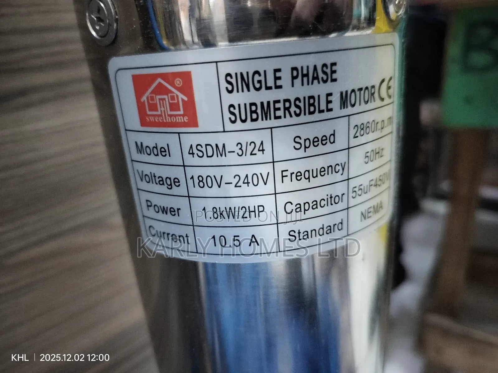 Sweethome 2hp Submersible Pump (100% Copper Coil)– At Karly Homes LTD