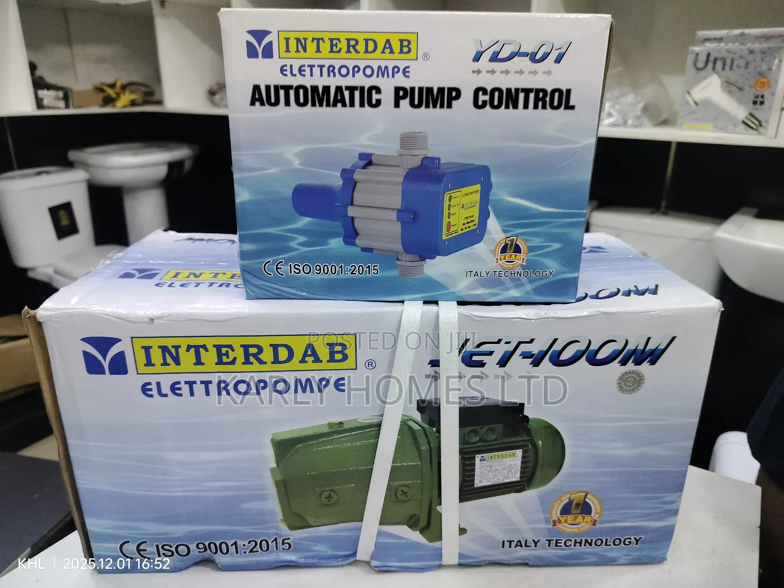 Interdab 1hp Surface Pressure Pump (100% Copper Coil)– At Karly Homes LTD