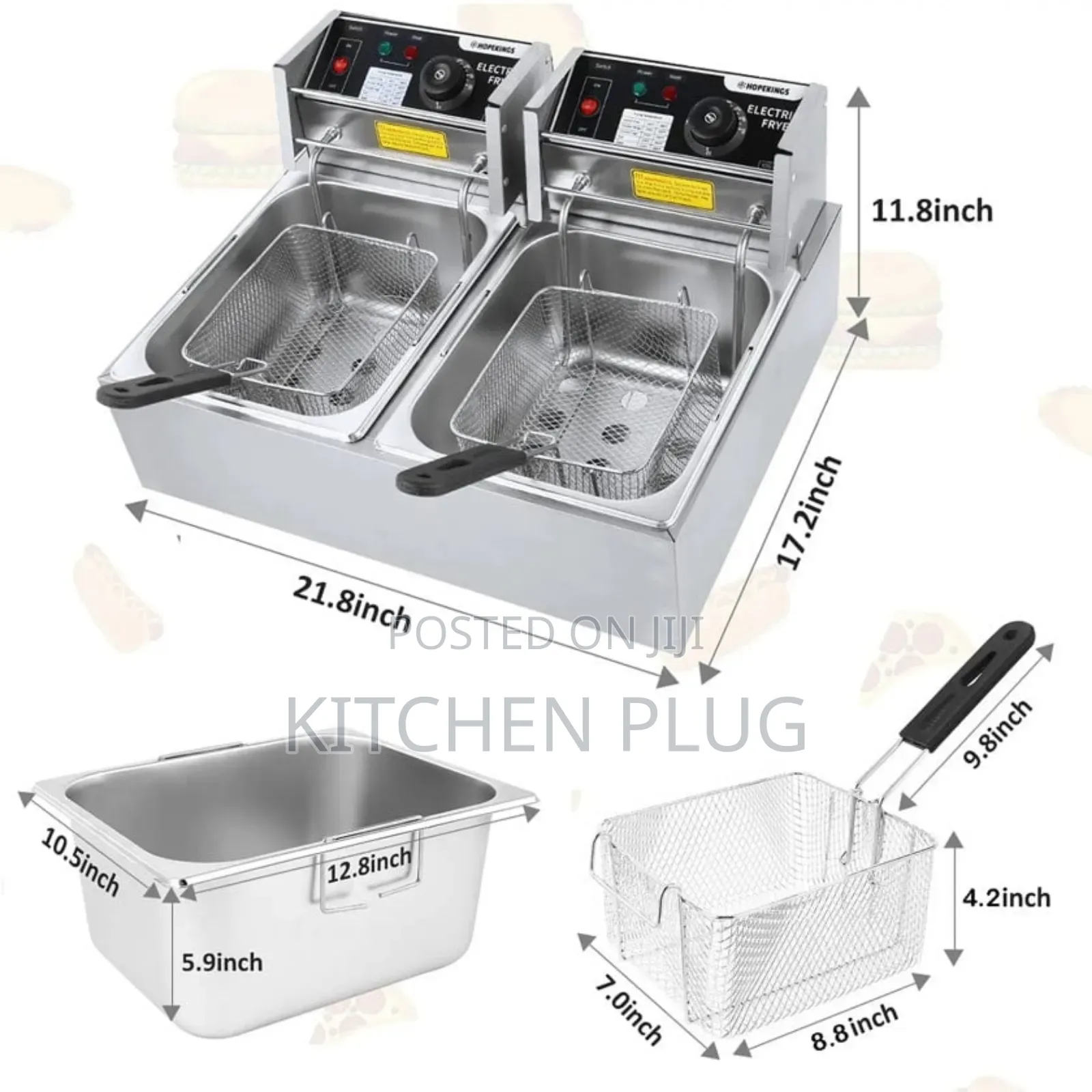 Double Bowl Deep Fryer