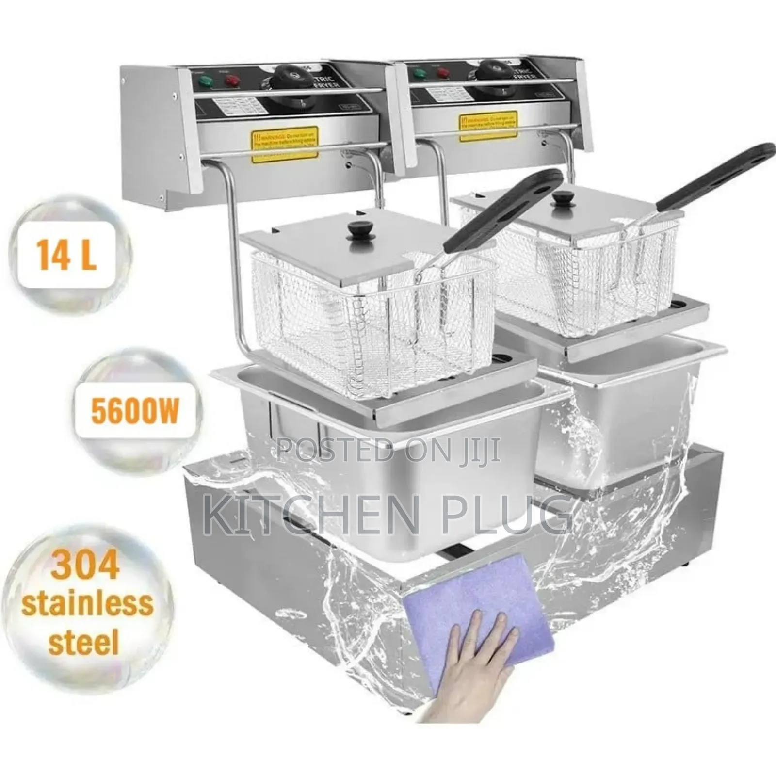 Double Bowl Deep Fryer