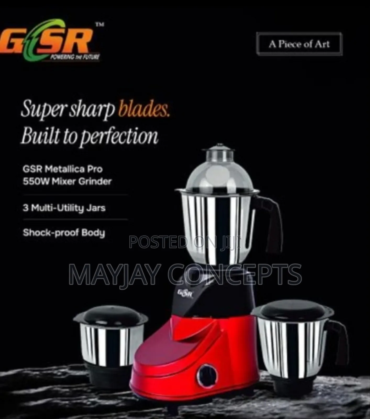 GSR Metallica 3-Cups Mixer Grinder and Blender-550w