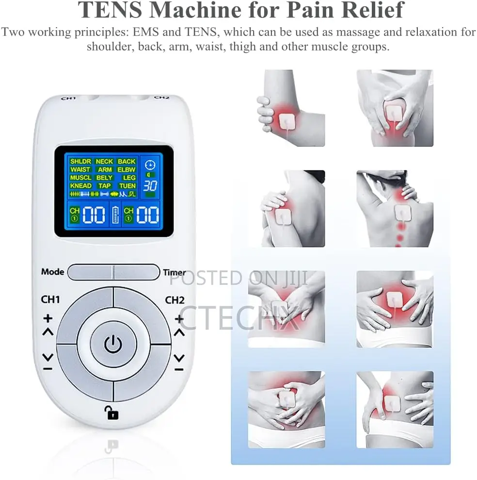 4 Outputs Tens Ems Machine for Pain Relief Pain Management Therapy