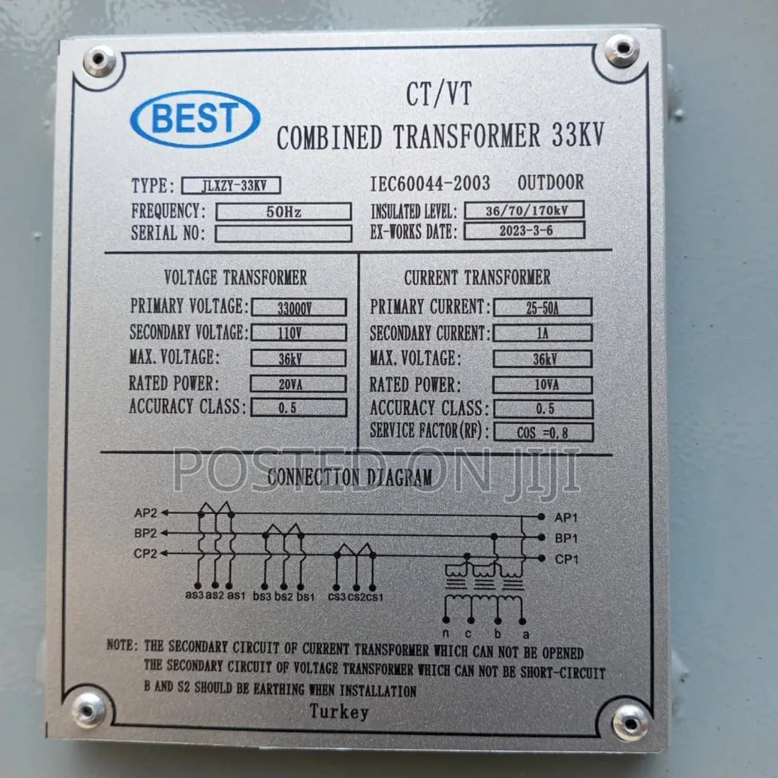 Ct/Vt Combined Transformer 33kv