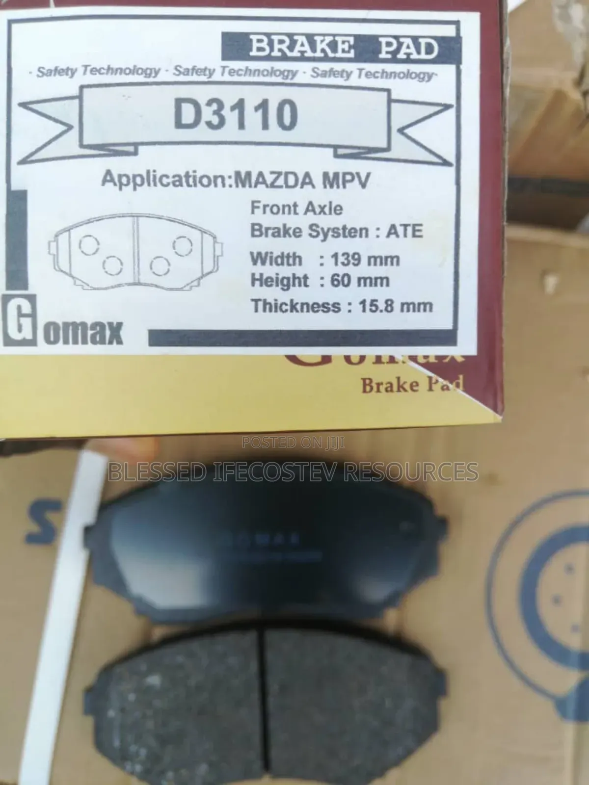 Mazda Break Pad Front and Back 2009