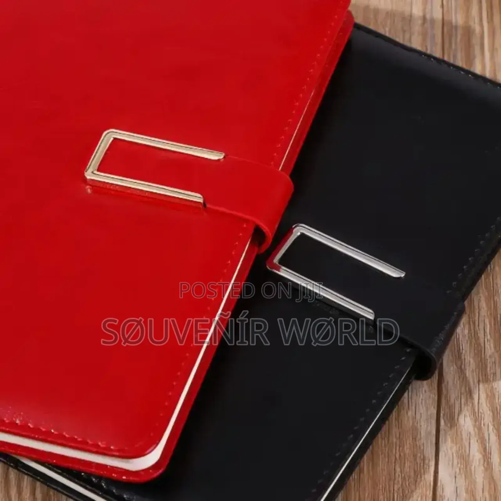 Premium Leather Cover Notebook – Black (With Metal Buckle)