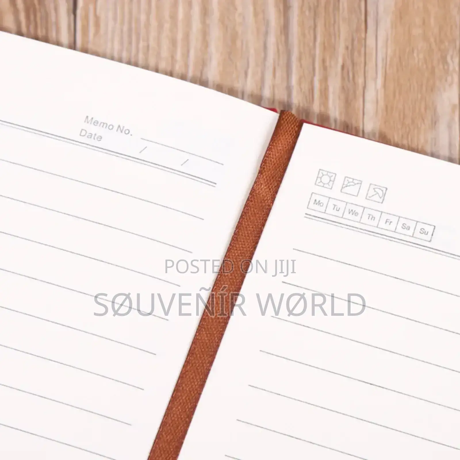 Premium Leather Cover Notebook – Black (With Metal Buckle)