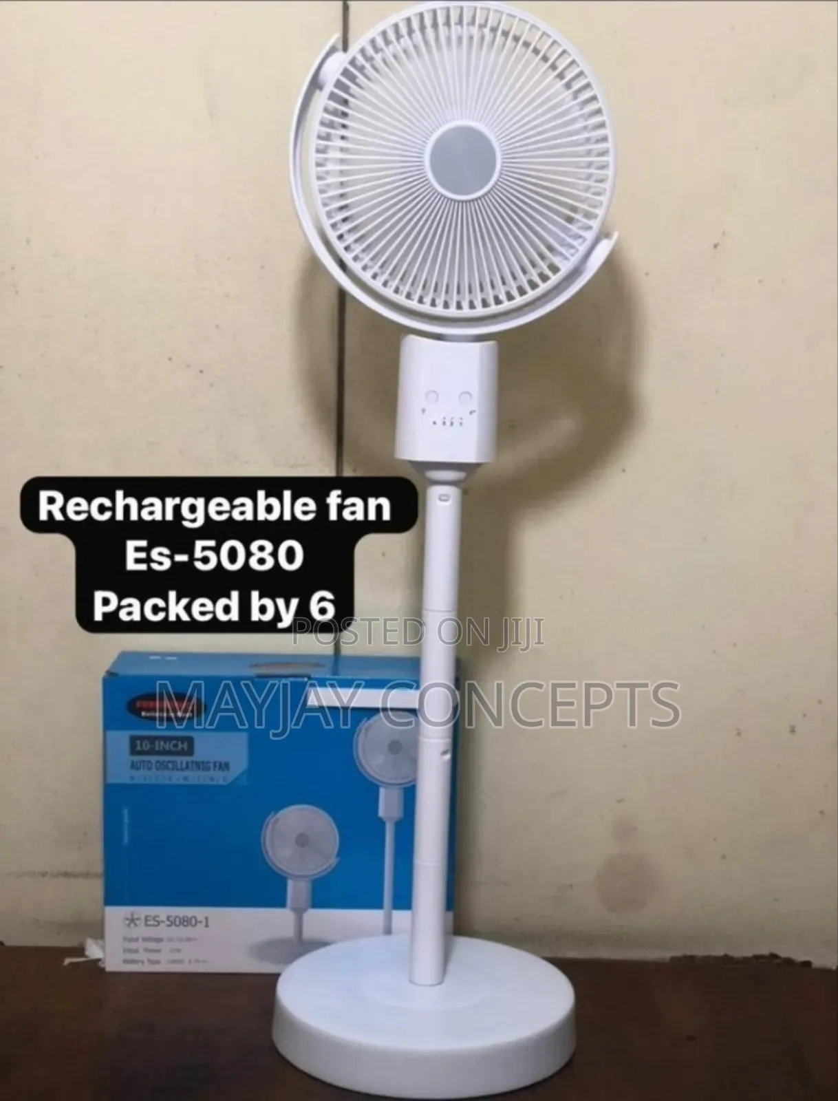 10-Inch Eurosonic Automatic Oscillation Fan With Adjustable Fan- 10w