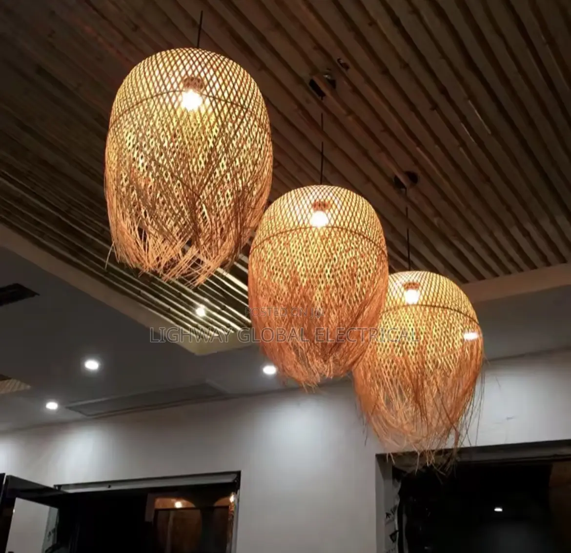 South East Asian Individuality Hand Wooven Balboo Pendant