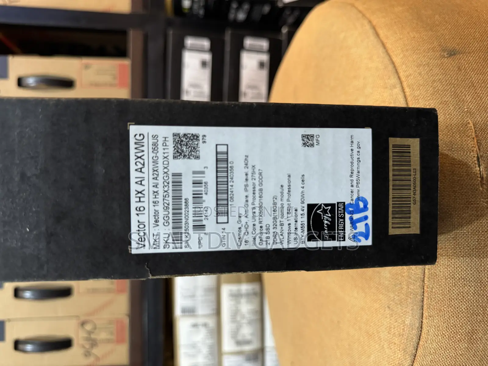 New Laptop MSI Vector 16 HX AI A2XWIG 32GB Intel Core i9 SSD 2T