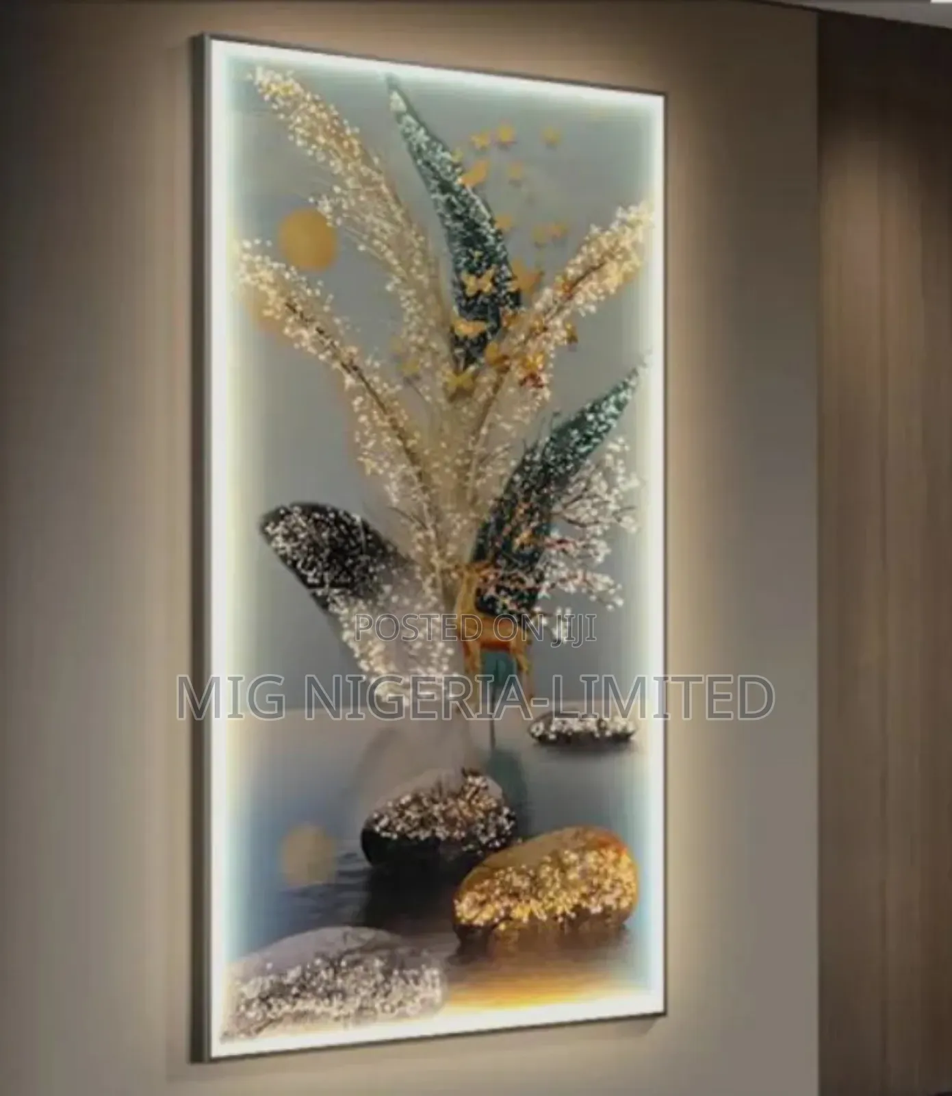Led Lighting Crystal Decoration Remote Control Wall Art Hanging
