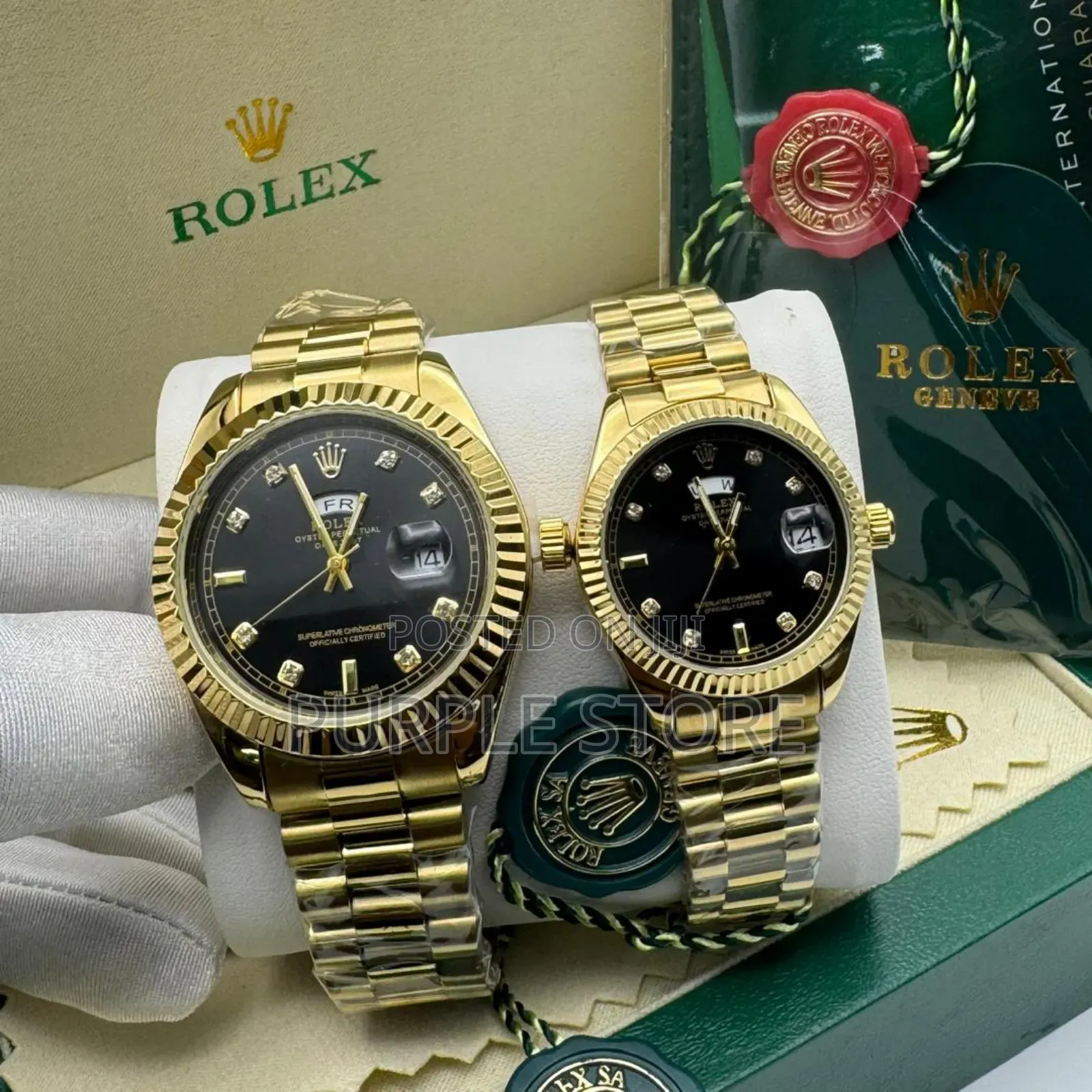 Rolex Man and Woman Watches "Gold Set" 