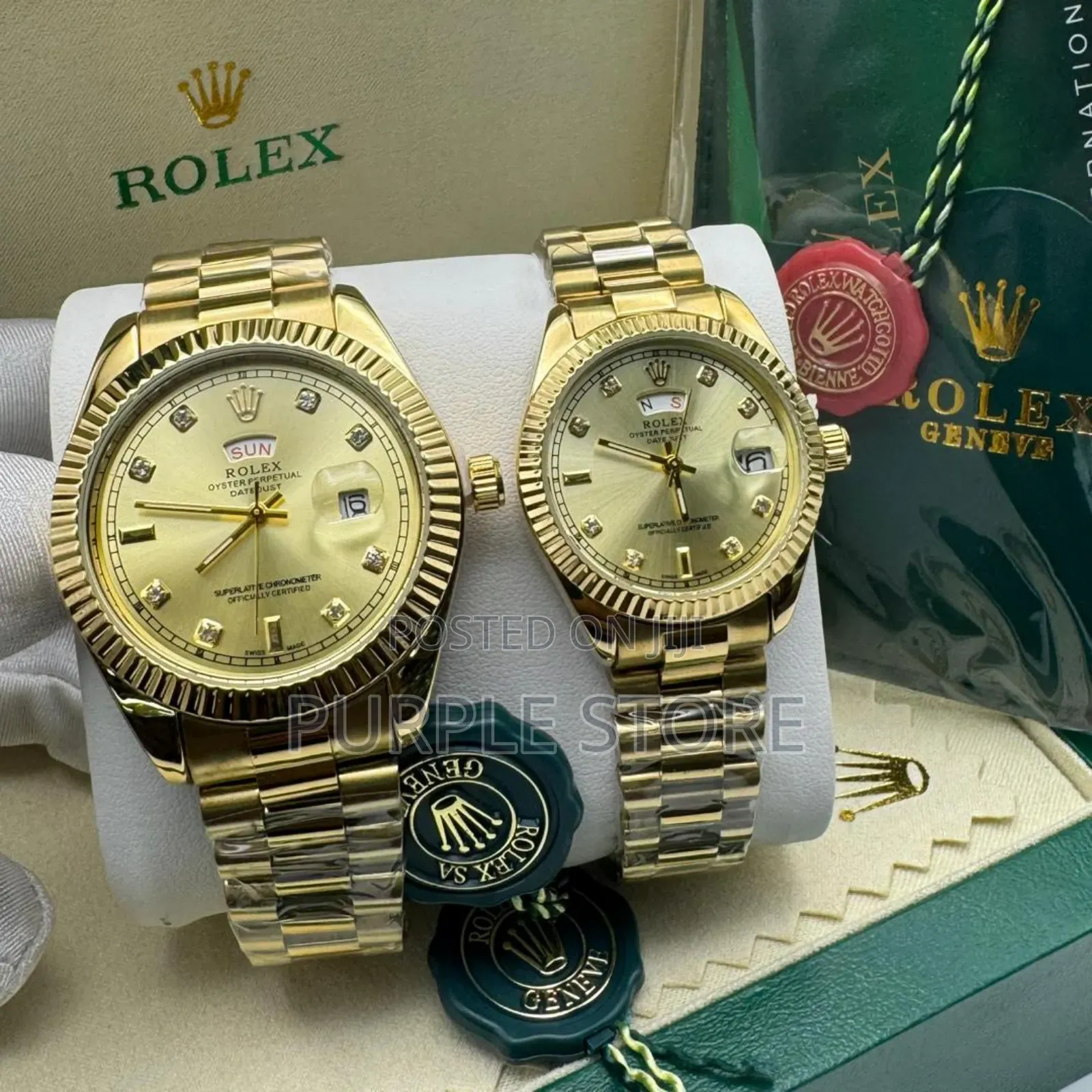 Rolex Man and Woman Watches "Gold Set" 