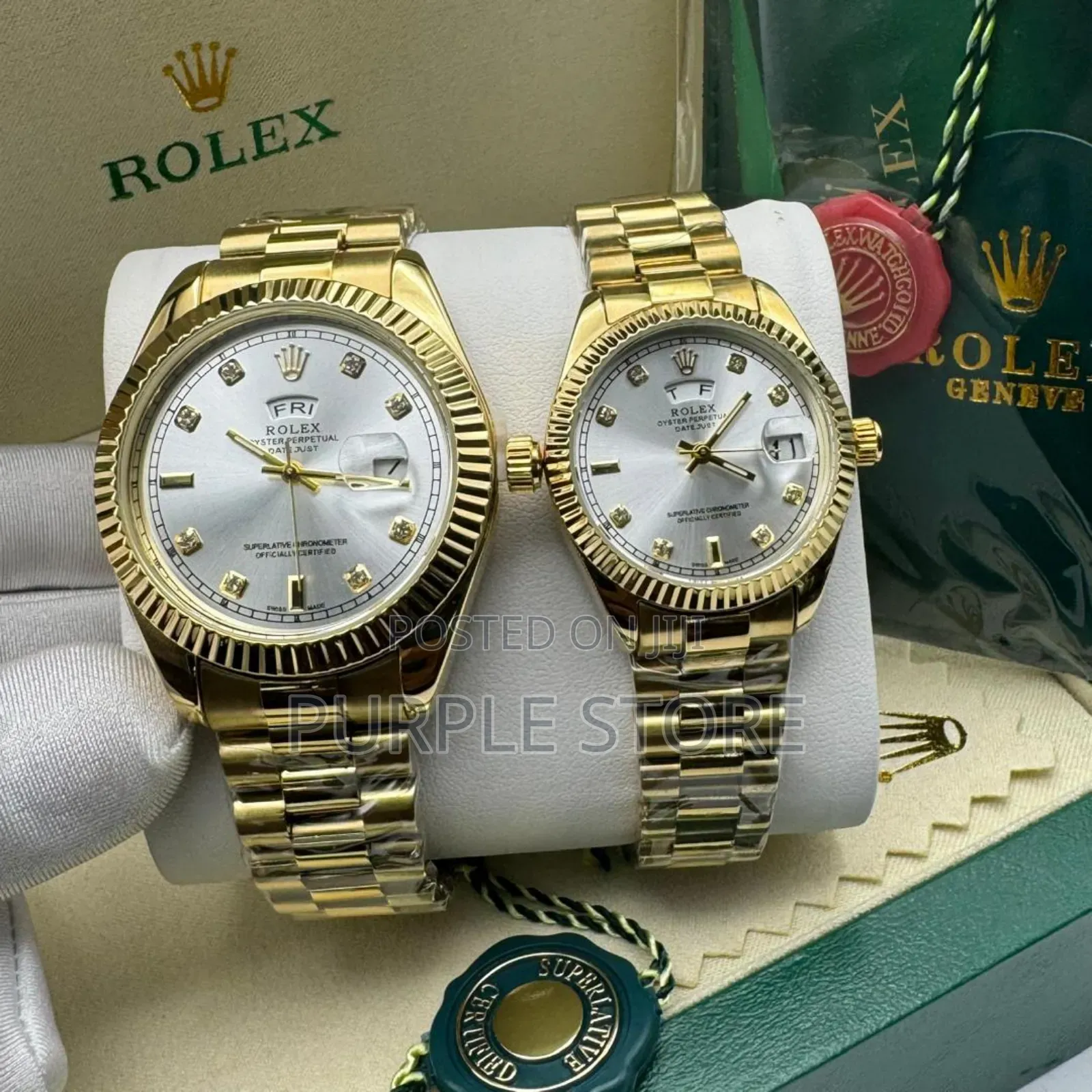 Rolex Man and Woman Watches "Gold Set" 