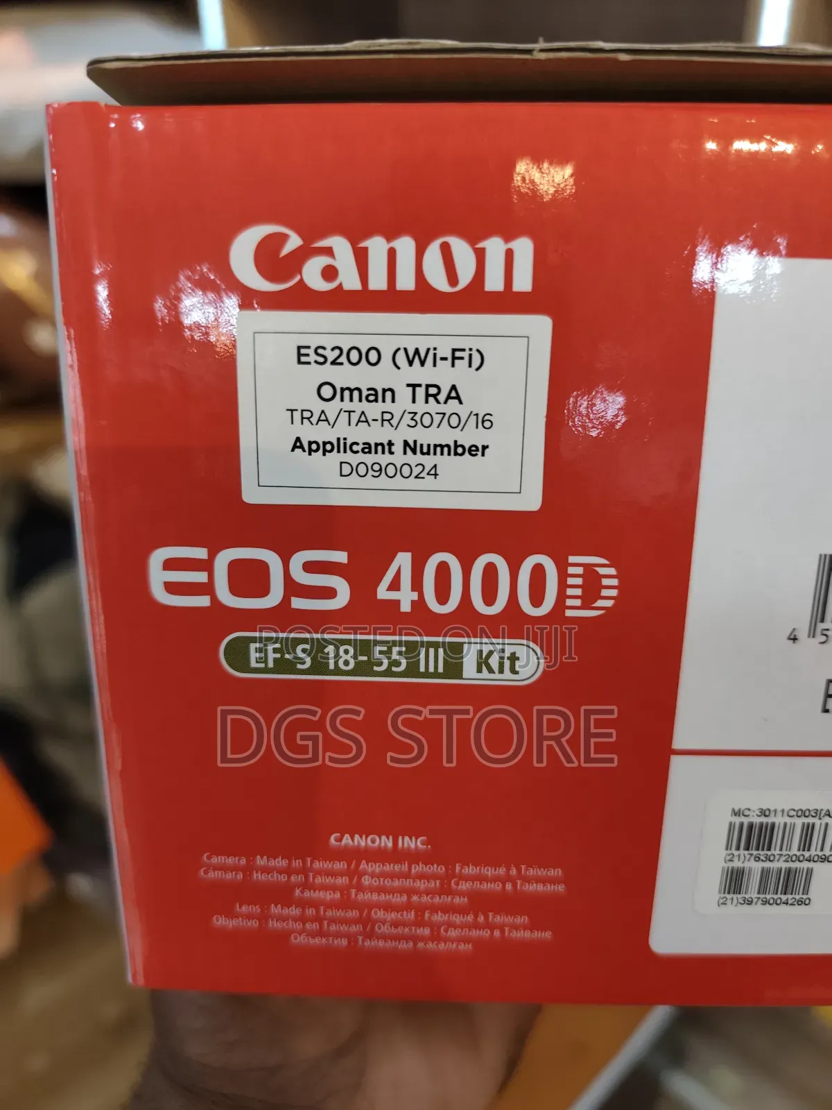 Canon Eos 4000d Ef S 18-55 LLL Kit Camera 