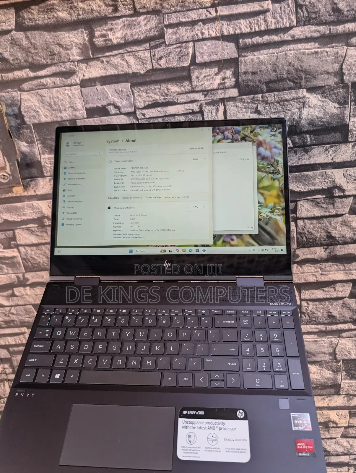 Laptop HP Envy X360 32GB AMD Ryzen 7 SSD 1T