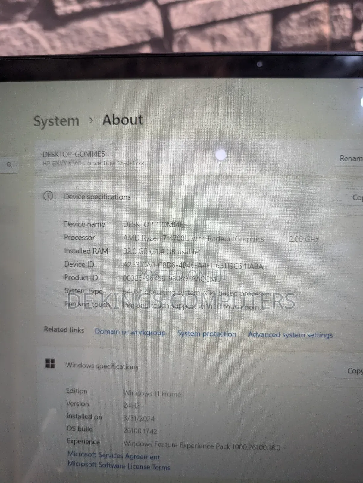 Laptop HP Envy X360 32GB AMD Ryzen 7 SSD 1T