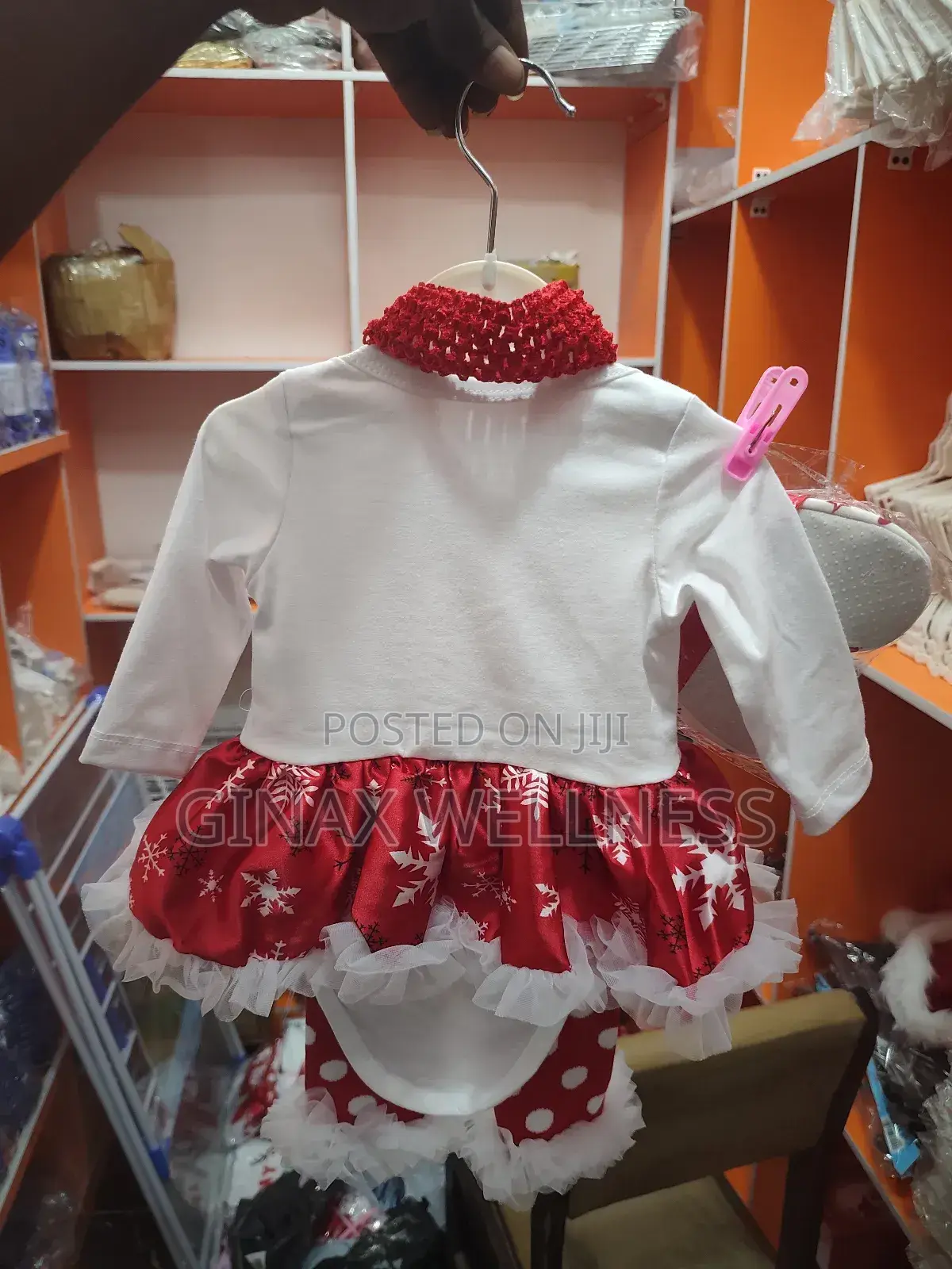 4-piece "My 1st Christmas" Outfit Set For Girls With Socks And Shoes
