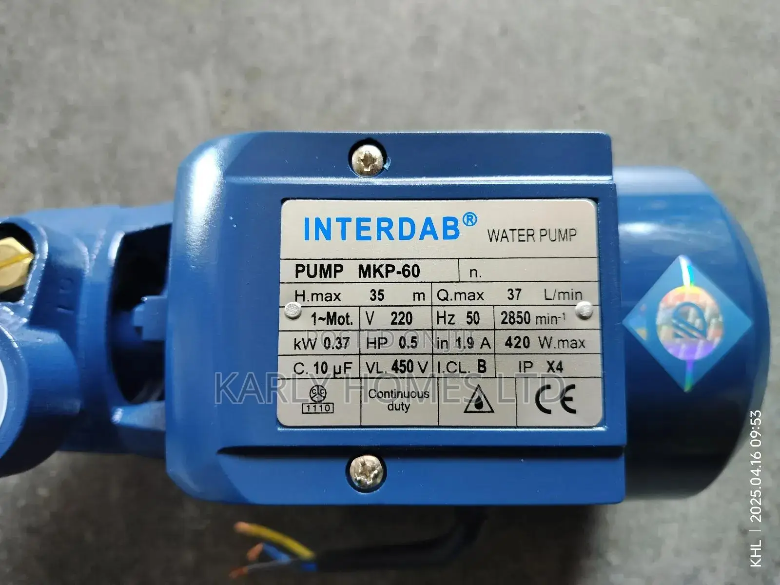Interdab 1⁄2 Hp Surface Pump (100% Copper Coil) – At Karly Homes LTD