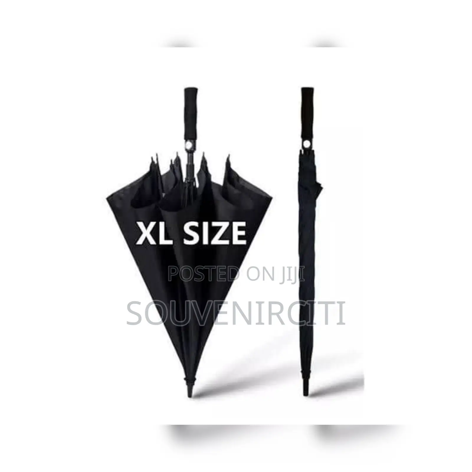 Big Auto Straight Black Umbrella