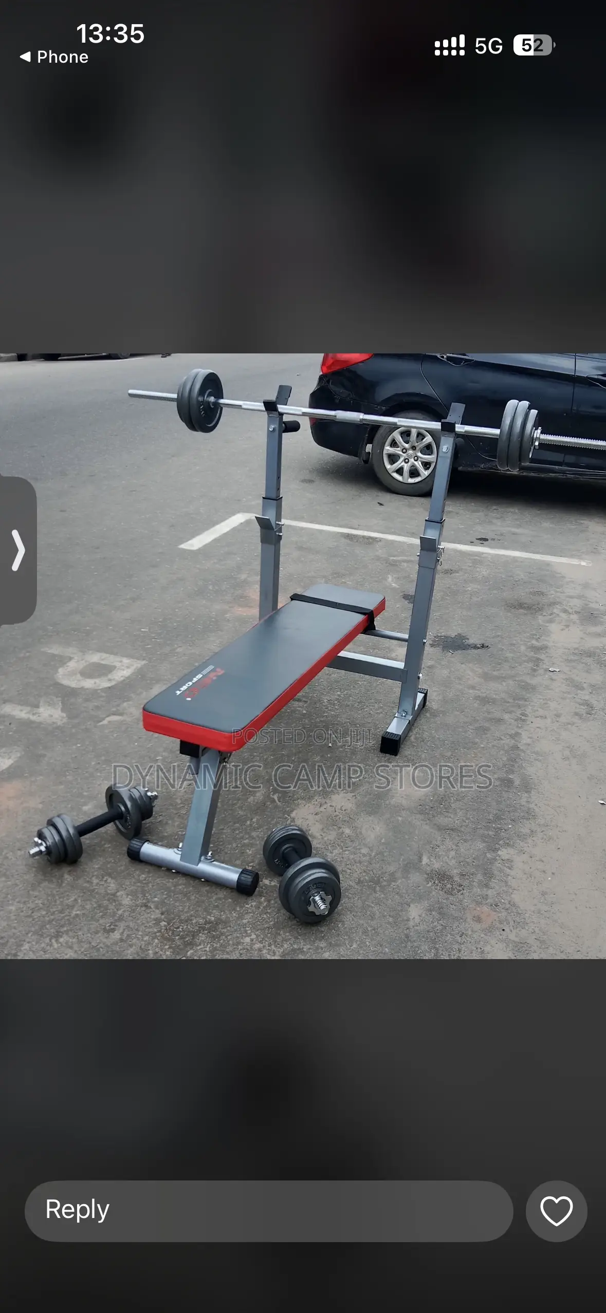 Personal Weight Lifting Bench With 50kg Weight Set