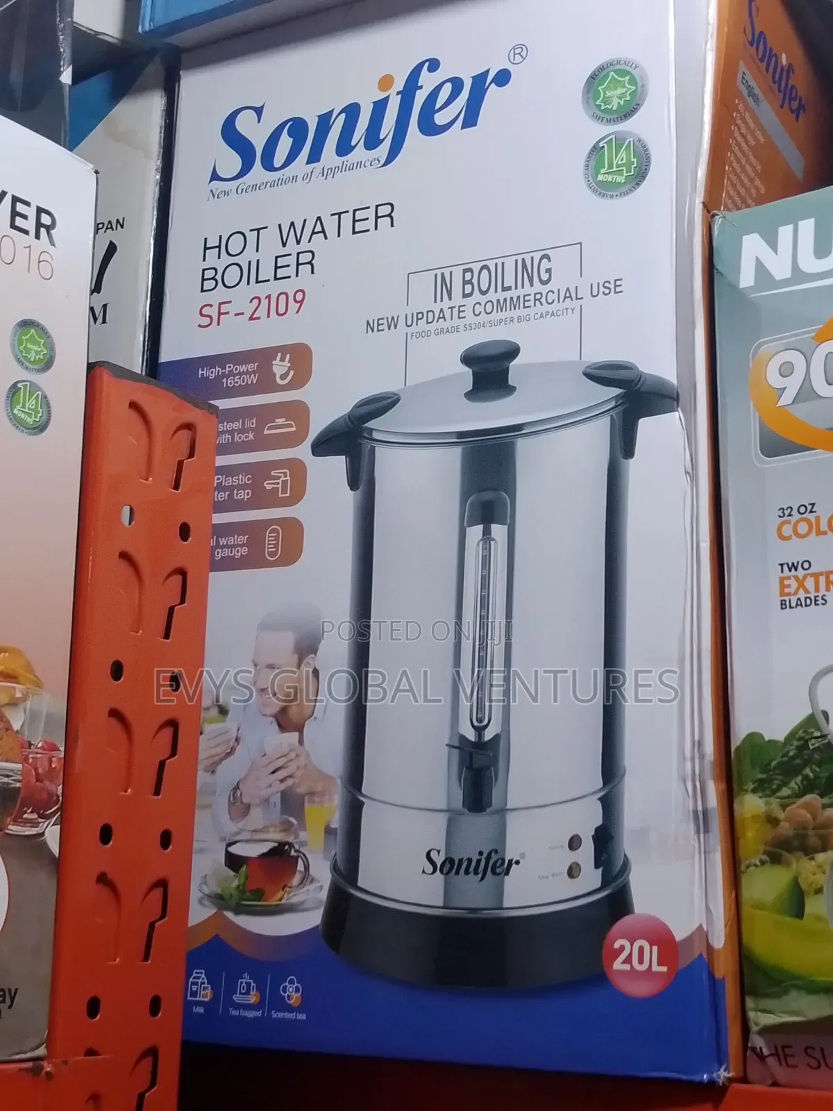 Sonifer Sf-2109 20l Tank Stainless Steel Hot Water Boiler