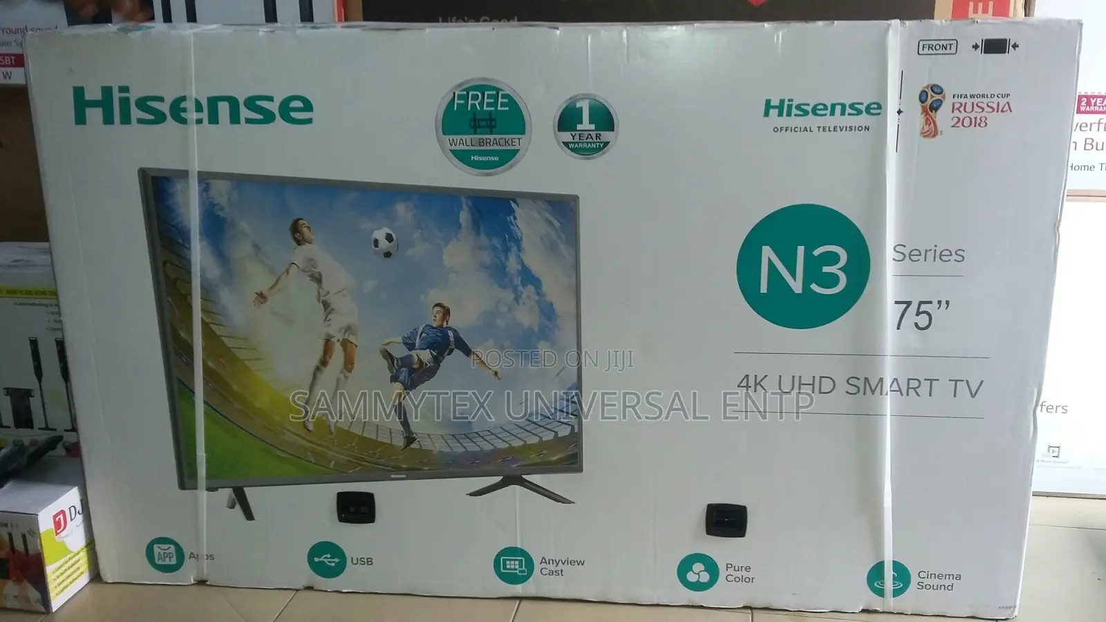 Original Hisense Smart UHD TV 75" With 2yrs Warranty Sign