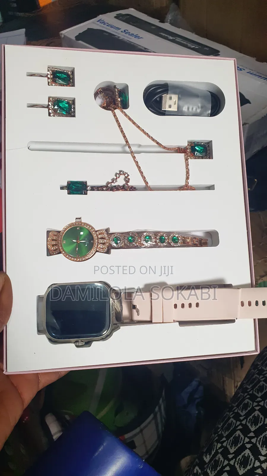 A58 Plus 8in1 Smartwatch 2.02” Combo Set With Jewelry Set