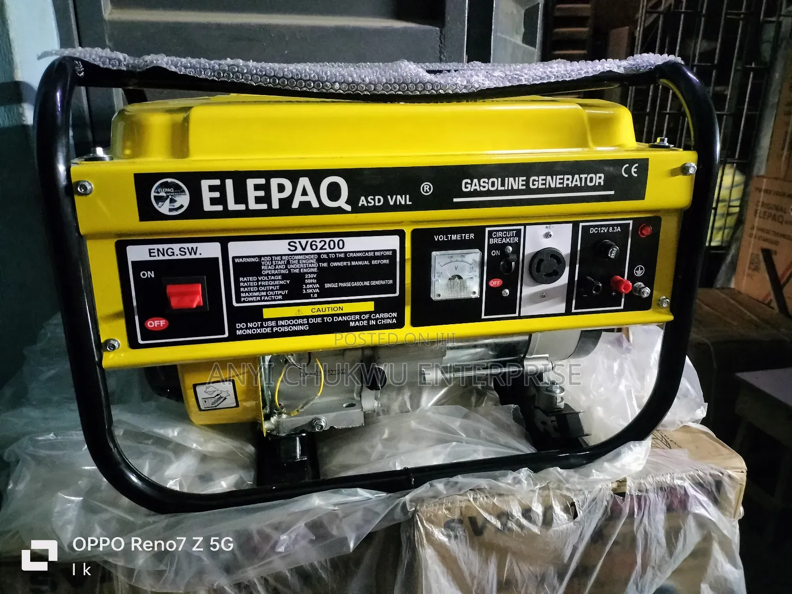 Elepaq Generator Sv62000 3.5kva 100%Copper