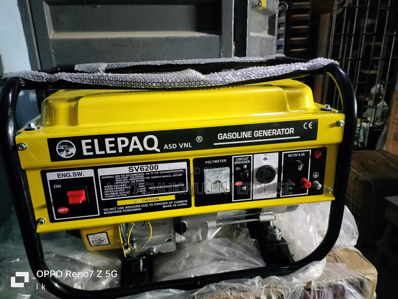 Elepaq Generator Sv62000 3.5kva 100%Copper