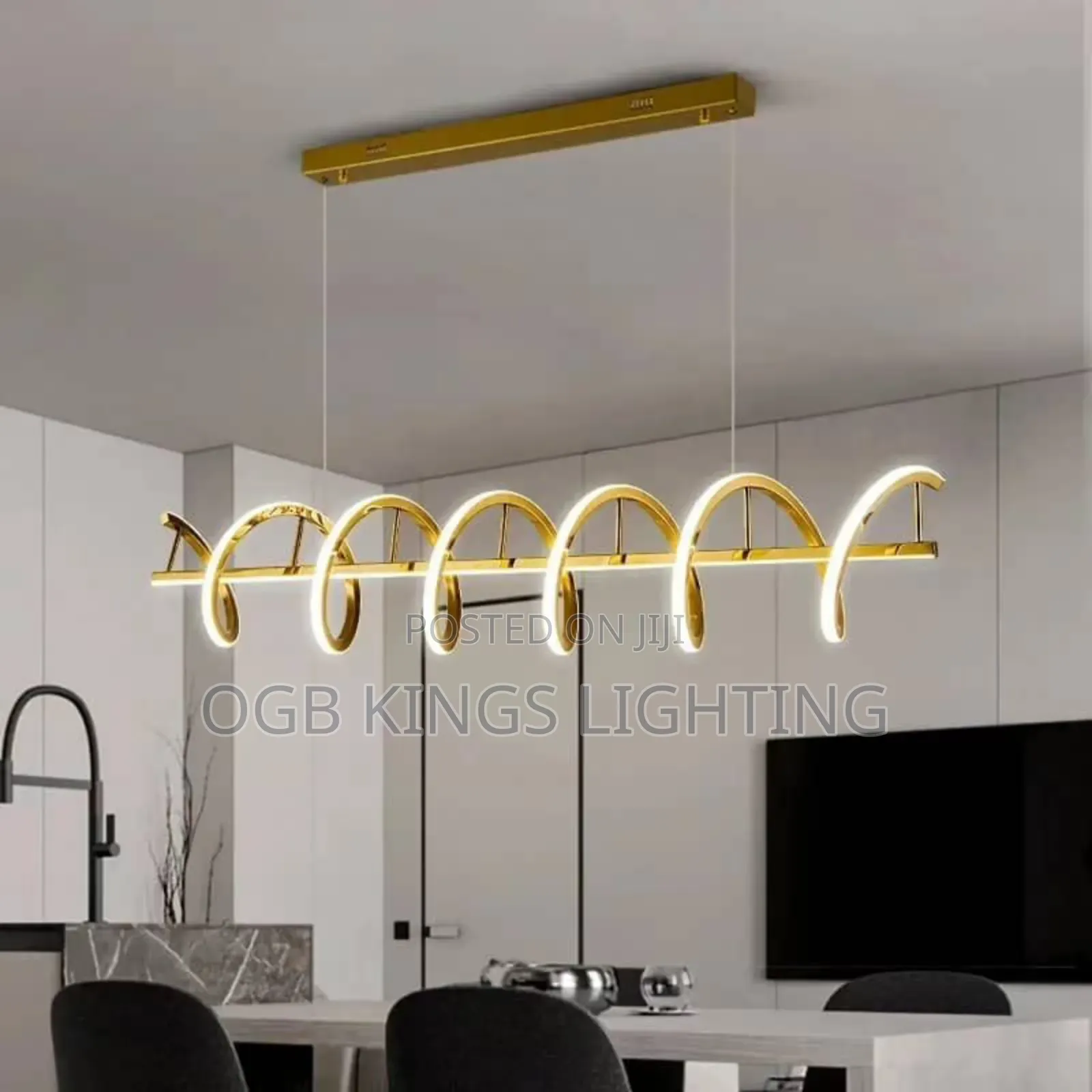 Gold Led Dining and Kitchen Pendant Light