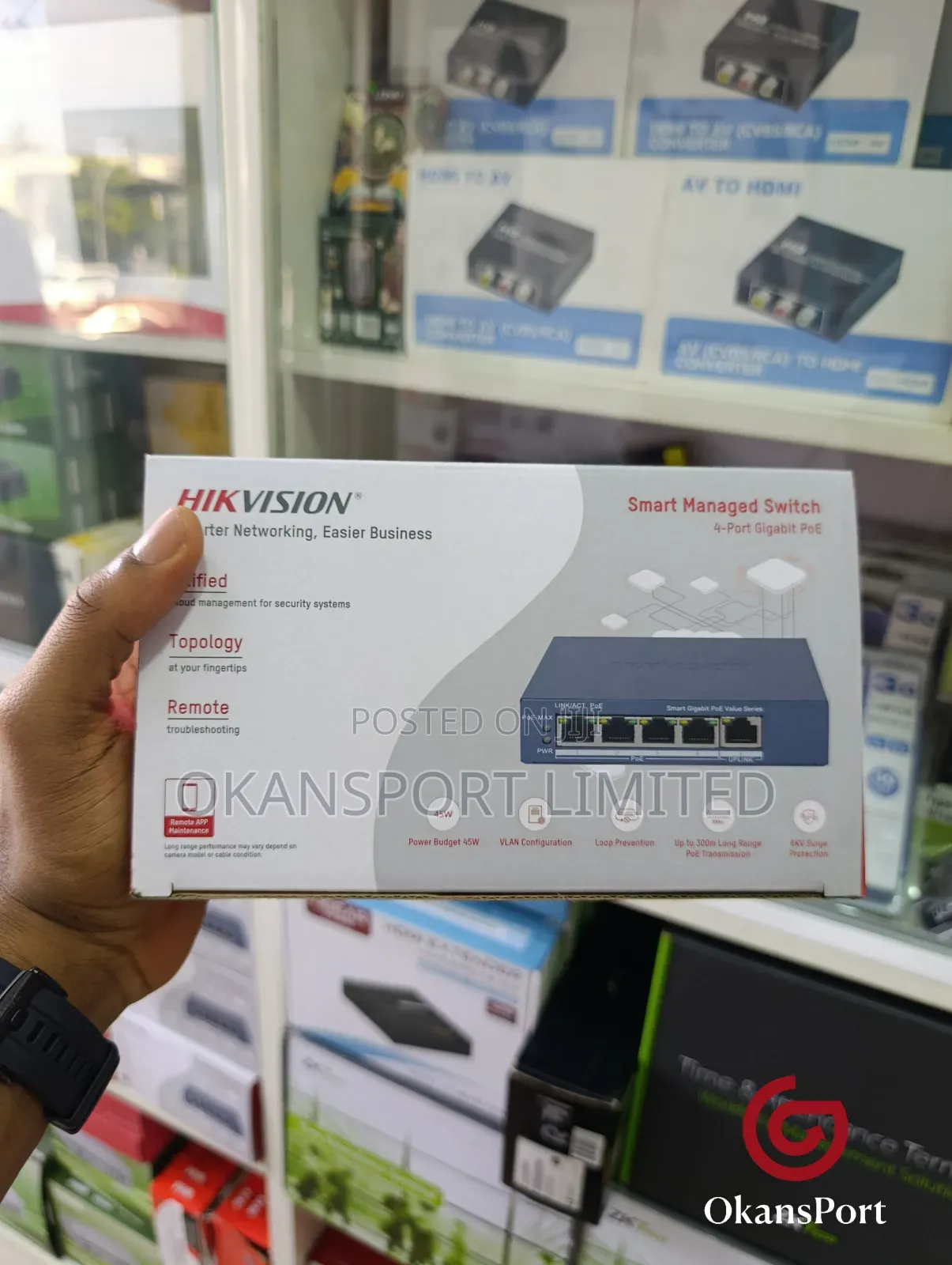 Hikvision Poe Switch 4 Port 8 16 24 Port Gigabit 10/100 Network Switch