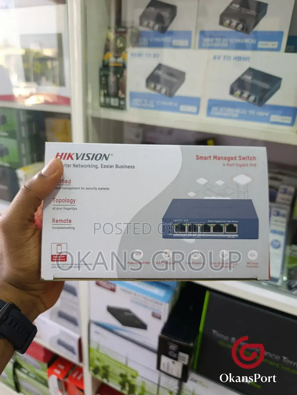 Hikvision Poe Switch 4 Port 8 16 24 Port Gigabit 10/100 Network Switch