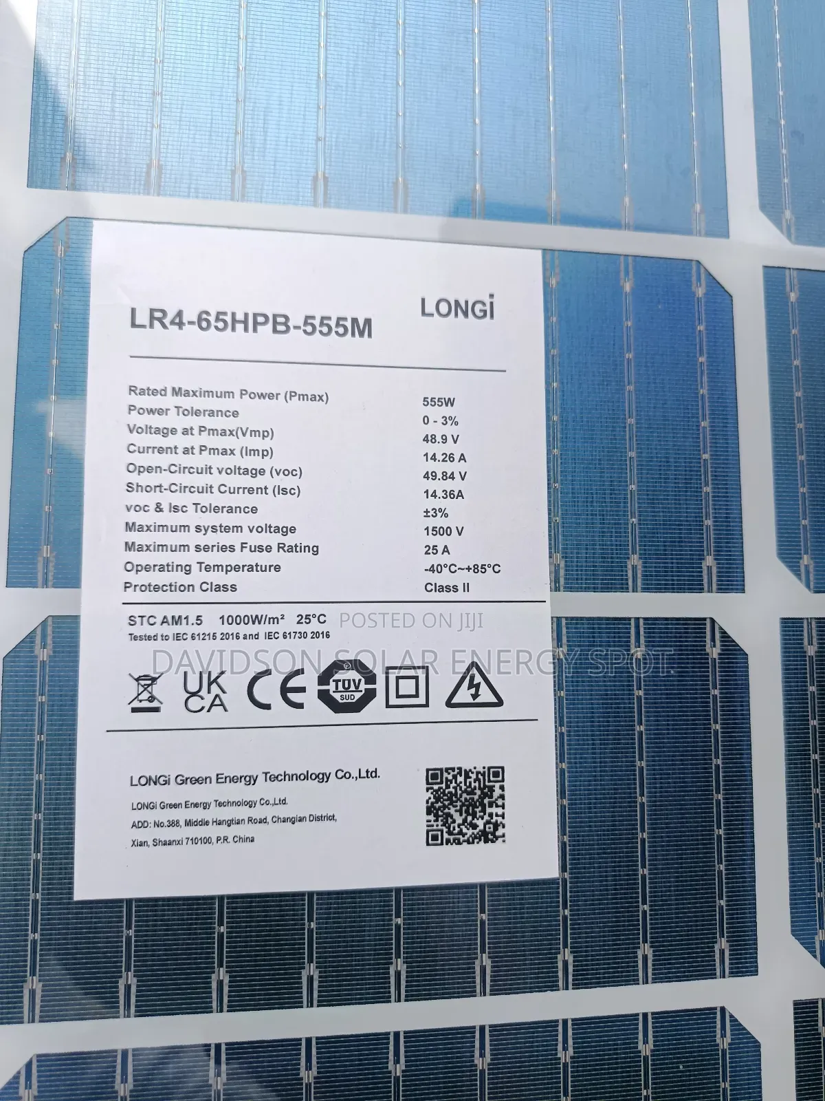 550wat Longi Solar Panel Halfcourt