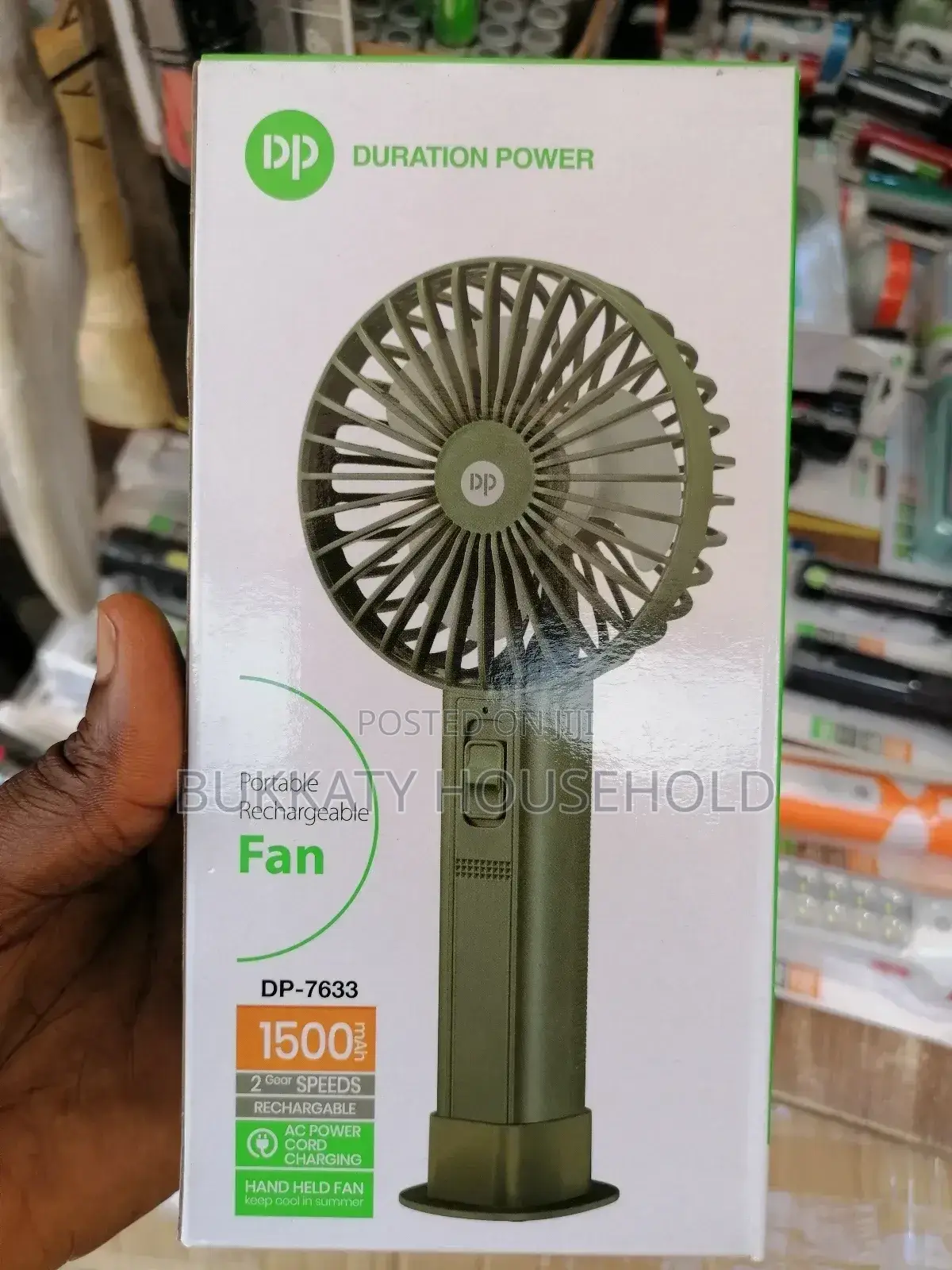 1500wax Dp Rechargeable Fan With Battery Capacity Of 1500wax