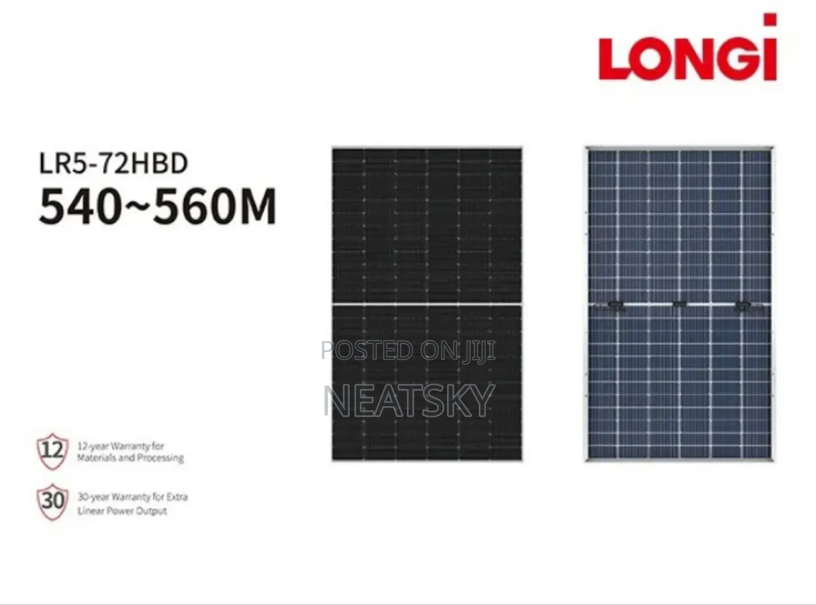 550w Bifacial Solar Panel (Lr6-540m)
