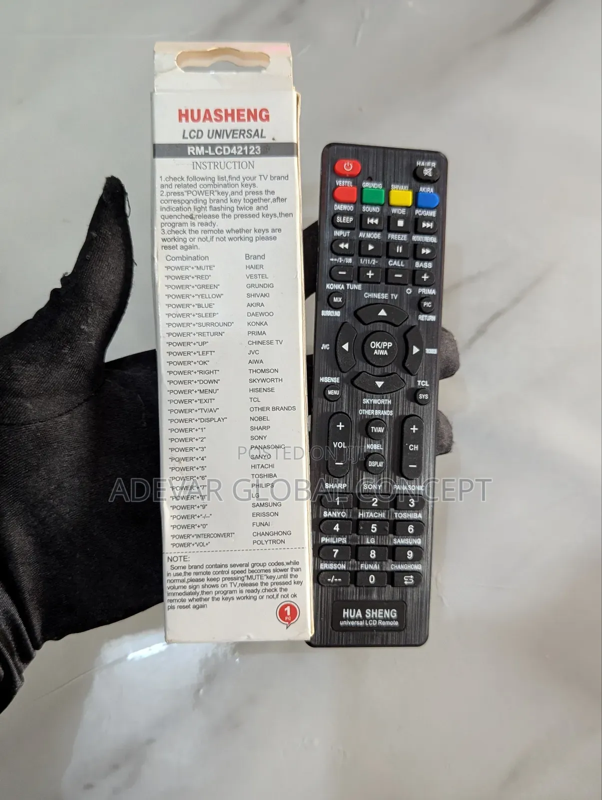 Huasheng LCD Universal Tv Remote Control for Samsung Lg JVC Sony Etc
