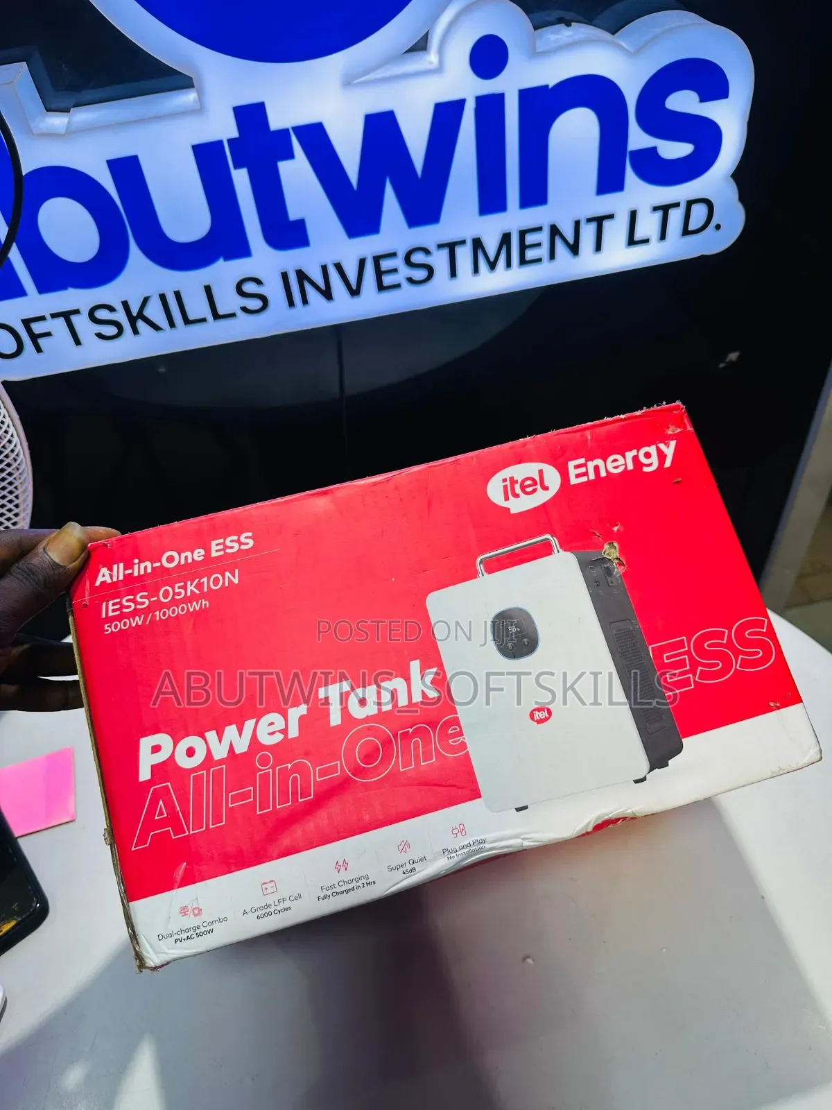 Itel Energy 500w Inverter Power Tank + 1kwh All-in-One Power System