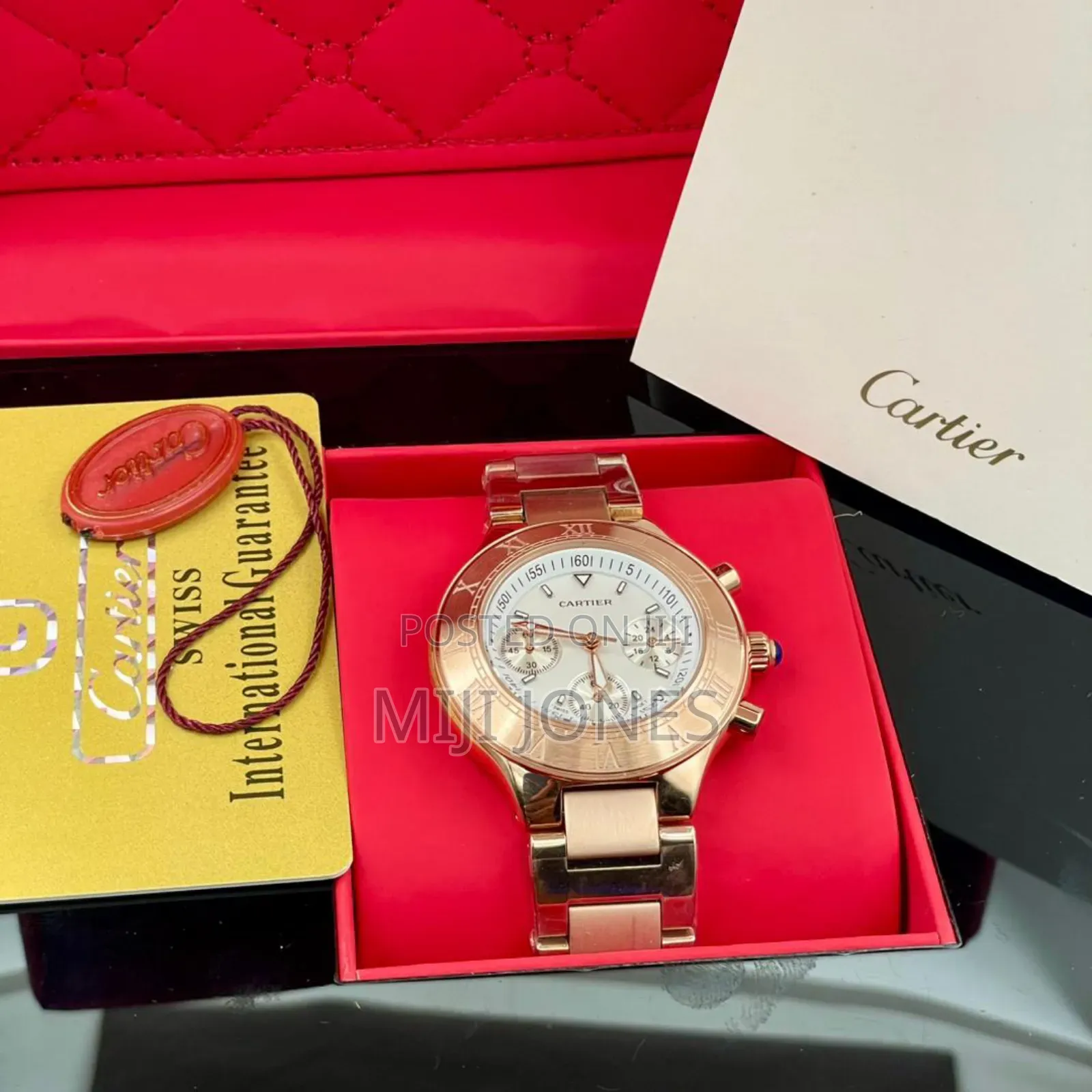 "Cartier Inspired Chain Link Chronograph Watch - Unisex"