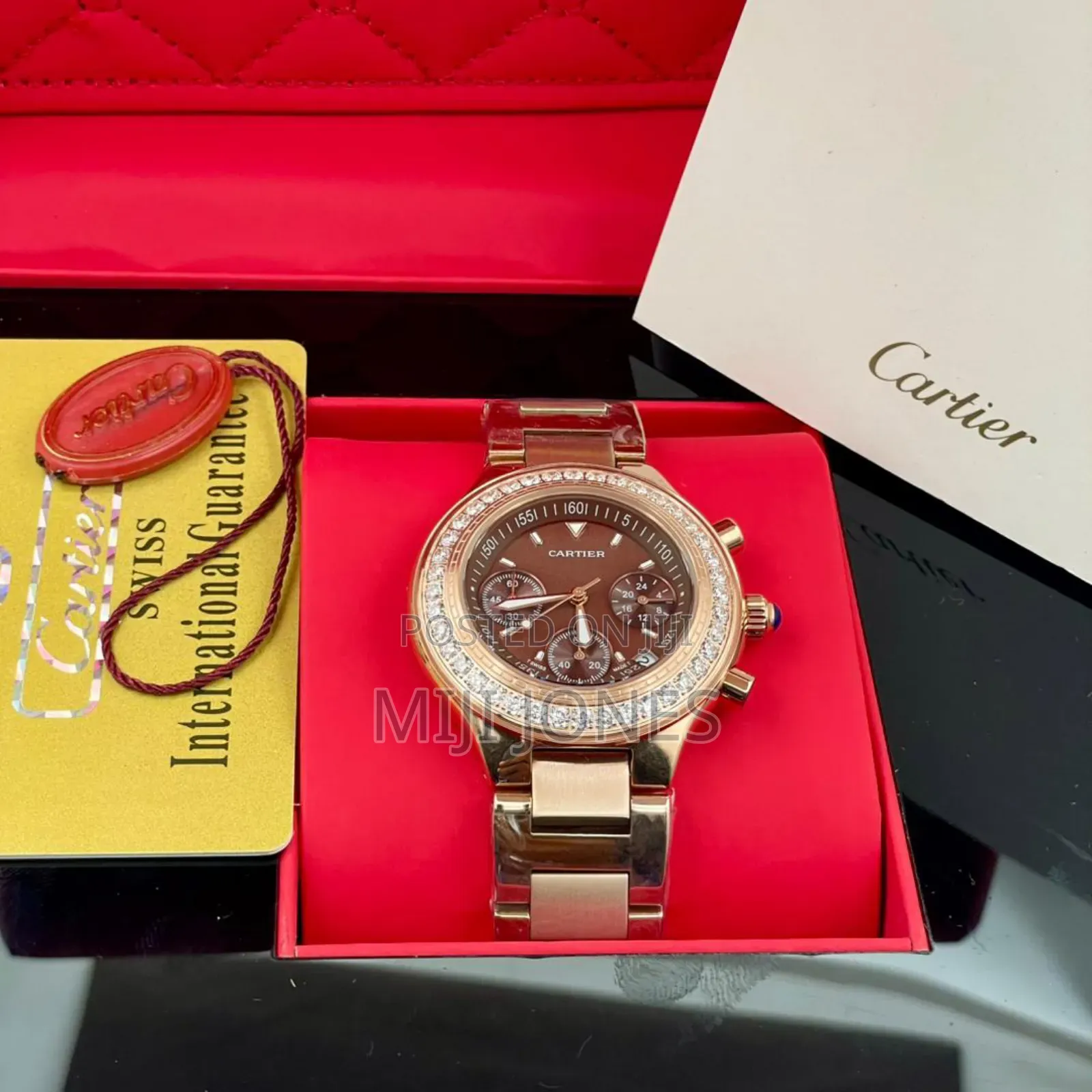"Cartier Inspired Chain Link Chronograph Watch - Unisex"