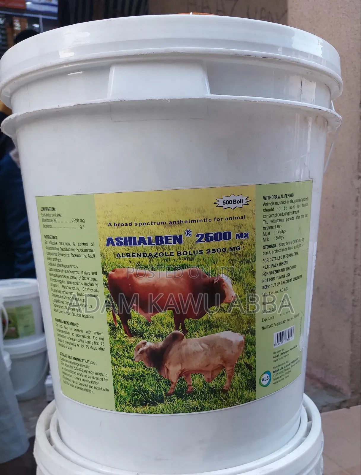 Ashialben 2500mg by 500 Boli and by 50 Boli