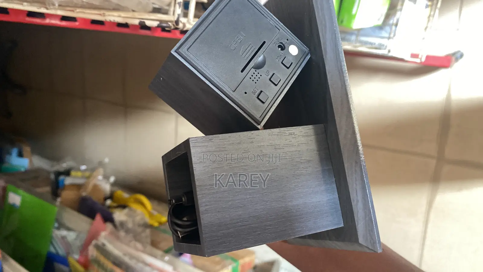 Pen Holders With Clock,Wooden and Plastic