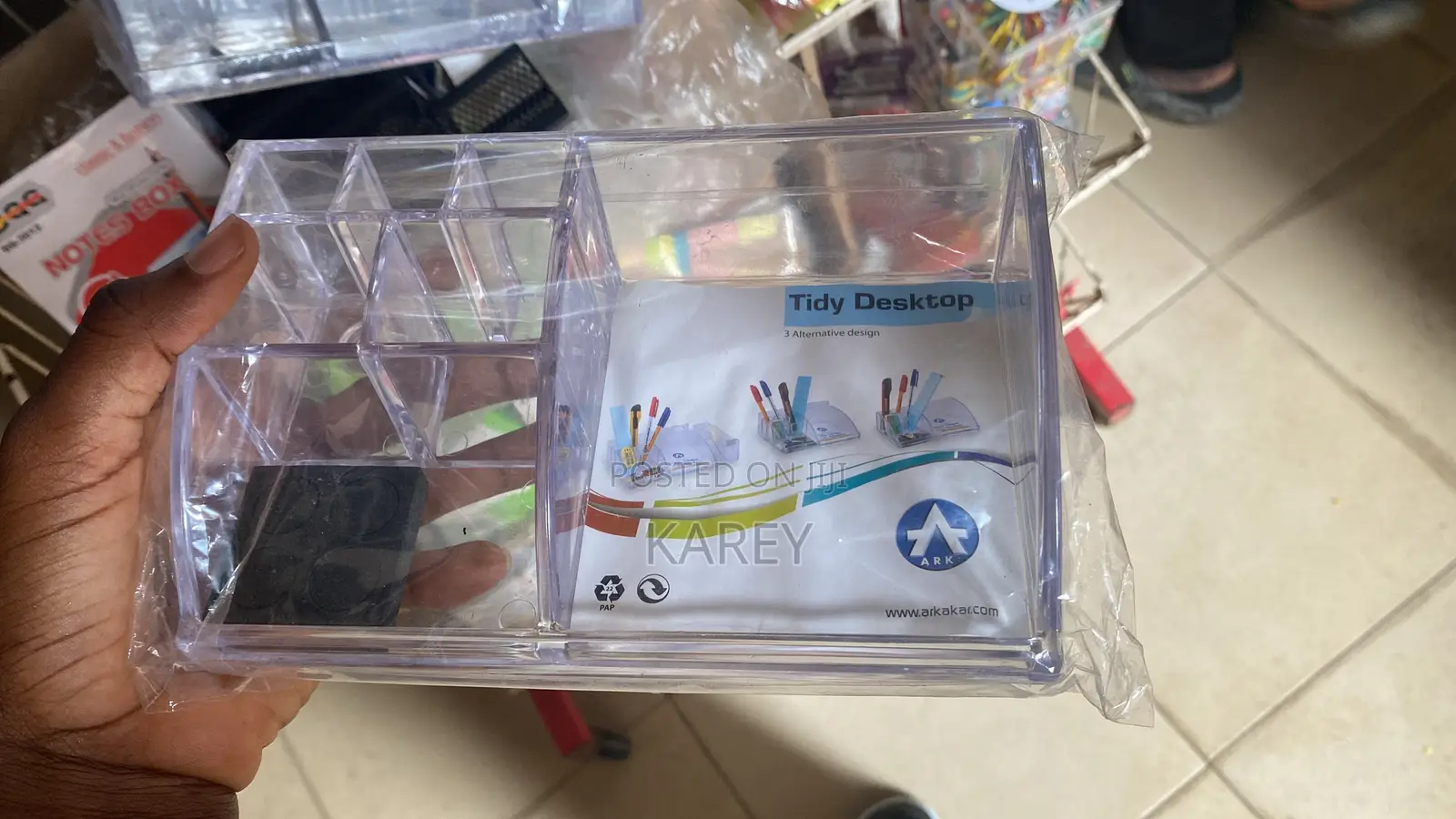 Pen Holders With Clock,Wooden and Plastic