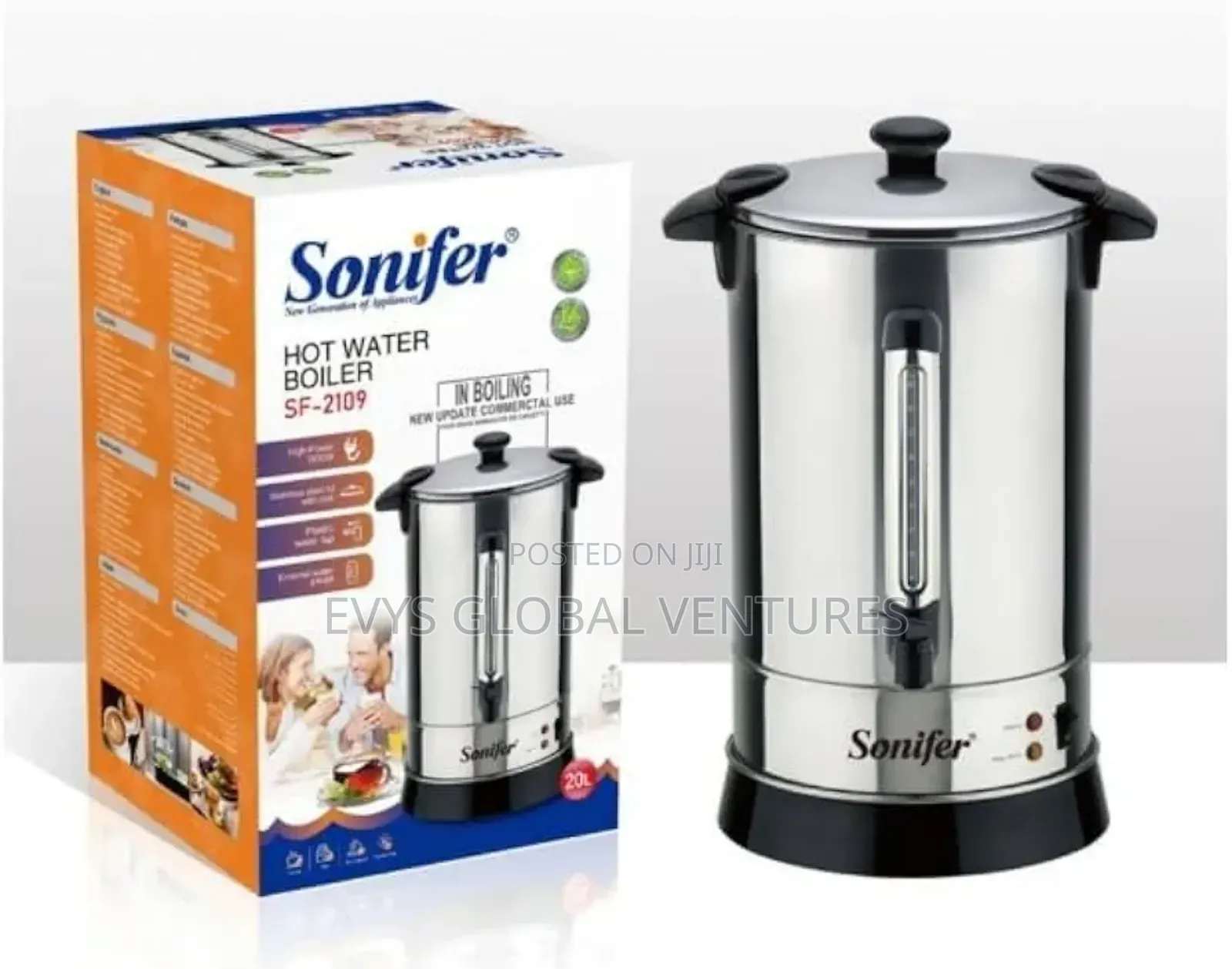 Sonifer Sf-2109 20l Tank Stainless Steel Hot Water Boiler