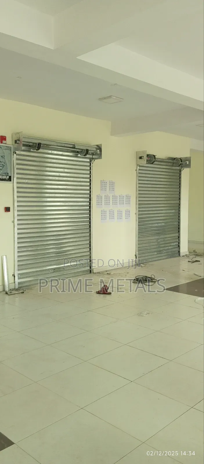 Galvanised Manual Roller Shutter Door
