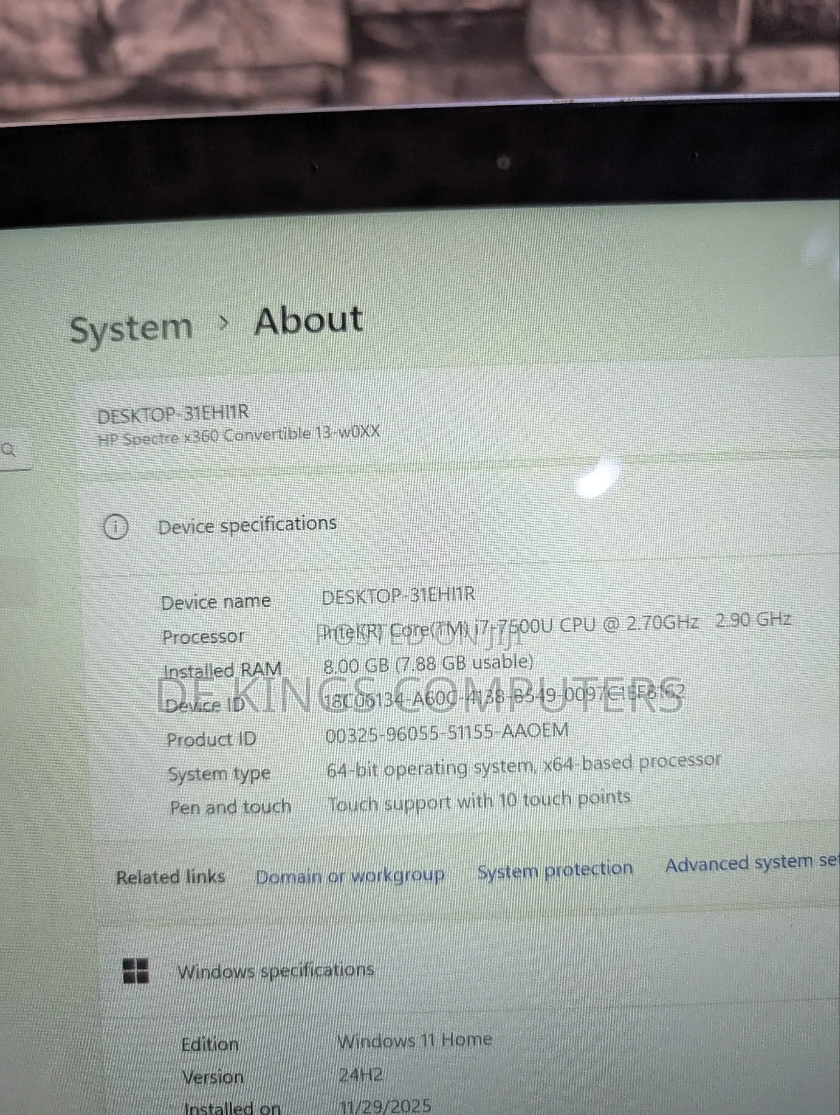 Laptop HP Spectre 8GB Intel Core i7 SSD 512GB
