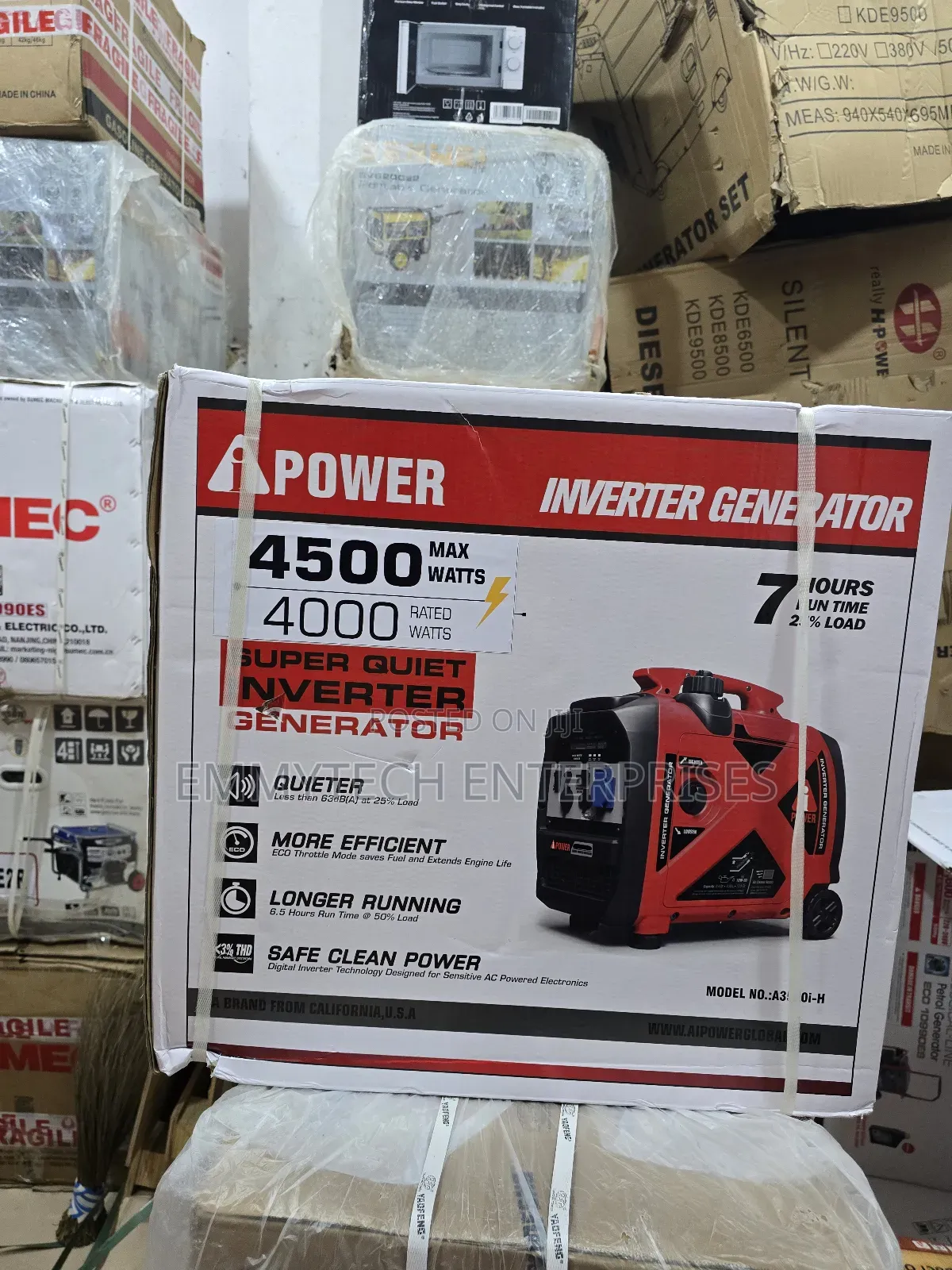 A Brand New Inverter Soundproof Petrol Gen Ipower Low Fuel Consumption