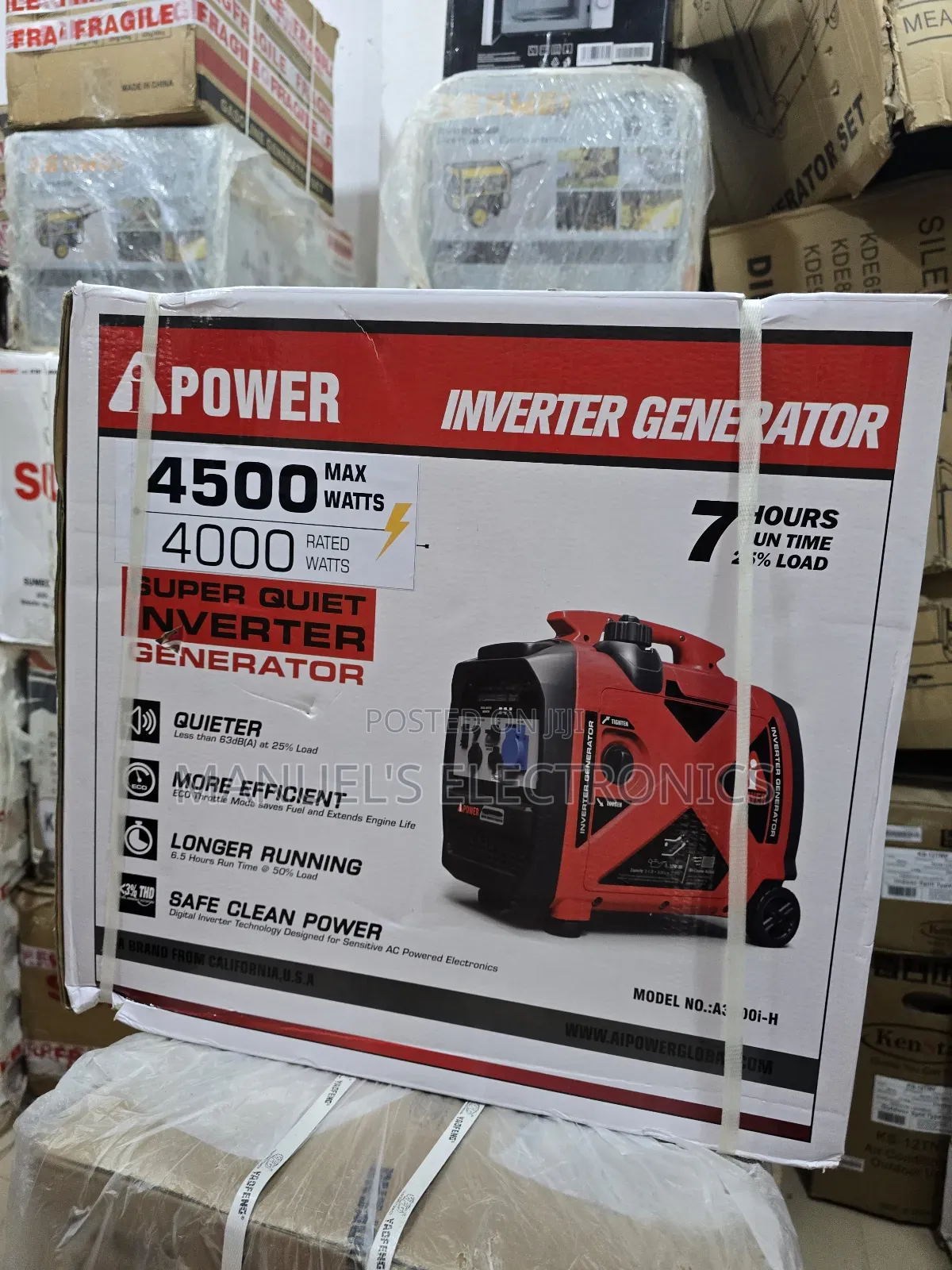 Original Ipower Inverter Soundproof Petrol Gen Low Fuel Consumption